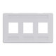 Modular Furniture Faceplate with 3 Ports for EZ®/HD Style - White IC107FM3WH Modular Furniture Faceplate with 3 Ports for EZ®/HD Style - White IC107FM3WH